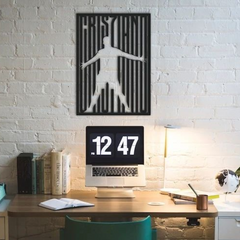 CR7 Silhouette Cristiano Wall Ronaldo Art - Iconic Footballer Decor for Sports Enthusiasts