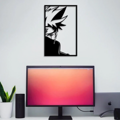 Shadowed Kakashi Naruto Anime Hatake Ninja Wall Art - Sleek Anime Silhouette for Home and Office Decor