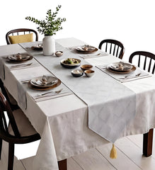 Silver Mirage Table Runner With 4 Mats