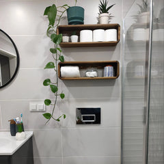Onzie Living Lounge Bathroom Decor Floating shelves
