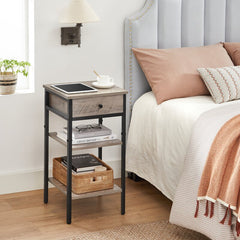 Ezzel Nightstand Drawer End Sofa Side Table - waseeh.com