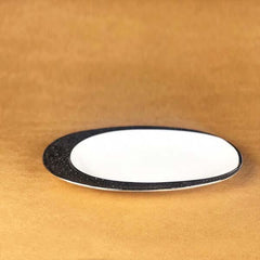 Crescent serving ceramic plate - waseeh.com