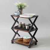 Caster Rolling Home Office Side Table Trolley - waseeh.com