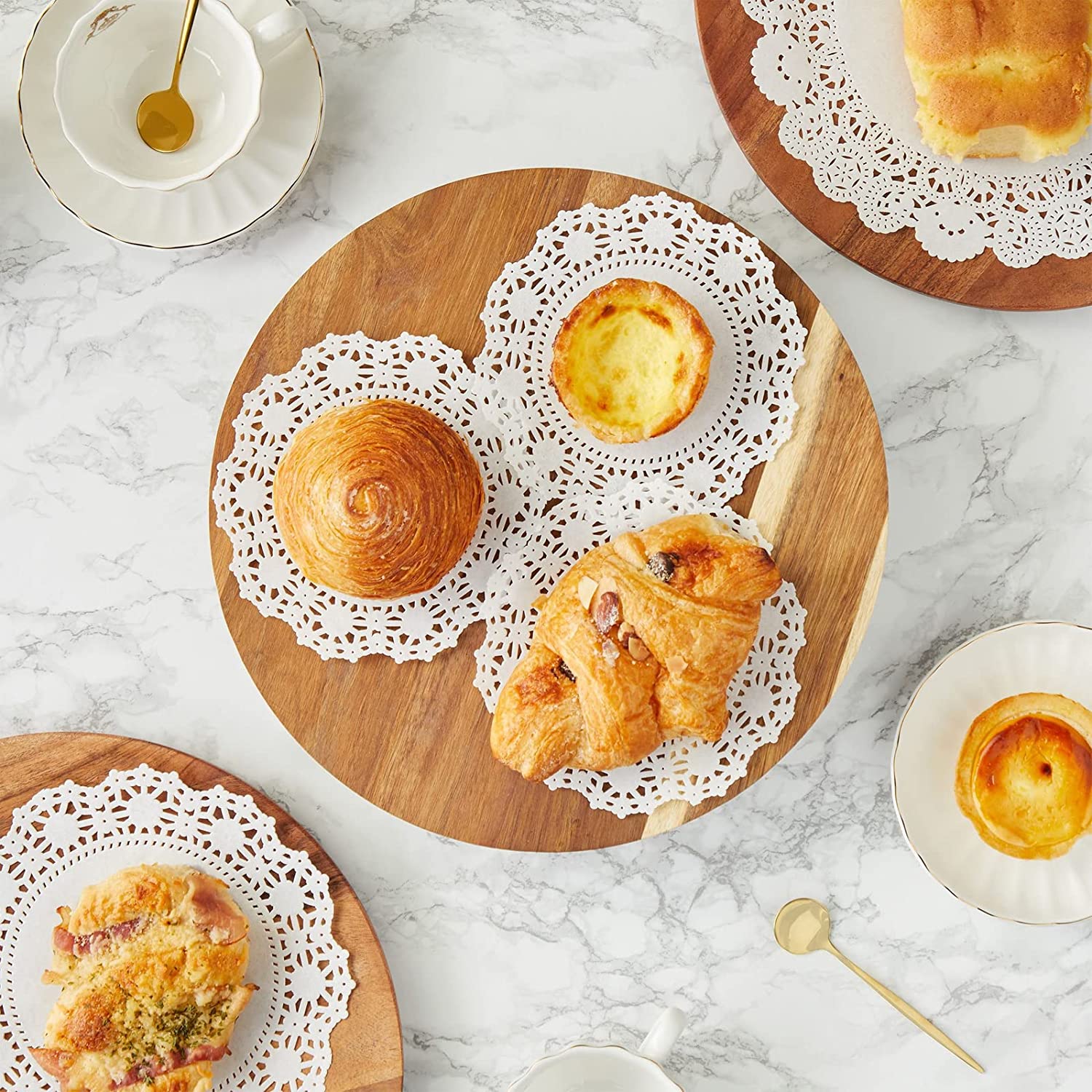 Round Lace Paper Doilies Matts (Pack of 5) - waseeh.com