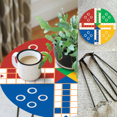 The Ludo Game Living Lounge Drawing Room Hairpin Fun Side Table - waseeh.com