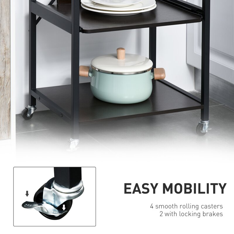 Wallen Baker's Kitchen Organizer Trolley Decor Rack - waseeh.com