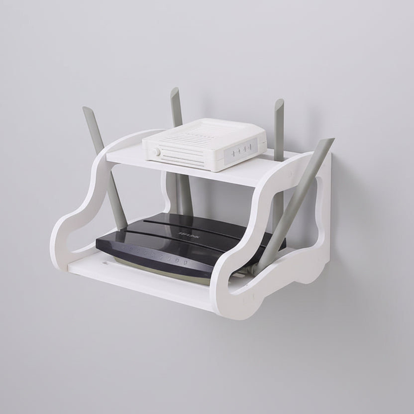 Double Layer Wall Mounted Lounge Living Room Floating Shelve Stand - waseeh.com