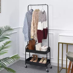Clothing Hallstand Coat Shoes Organzier Storage Rack Trolley - waseeh.com