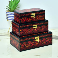 Wooden Hand Made Jewellery Box (set of 3) - waseeh.com