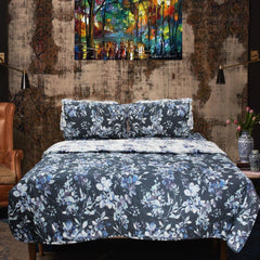 Dark White - Export Quality Bed Spread Set - 6 pc - waseeh.com