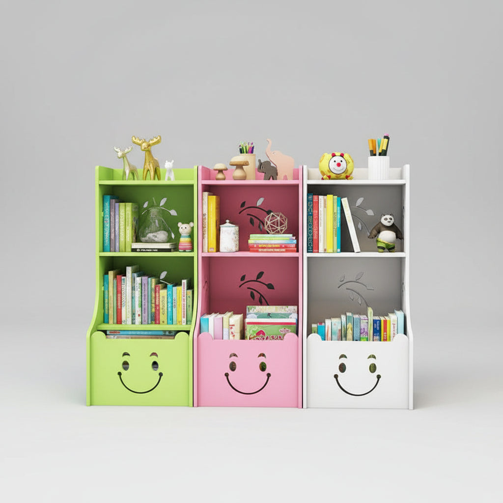 Childrens Bookcase Shelve Bedroom Organizer Storage Rack - waseeh.com