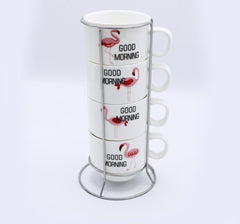 Good Morning Cup Tower - 4 Pcs - waseeh.com