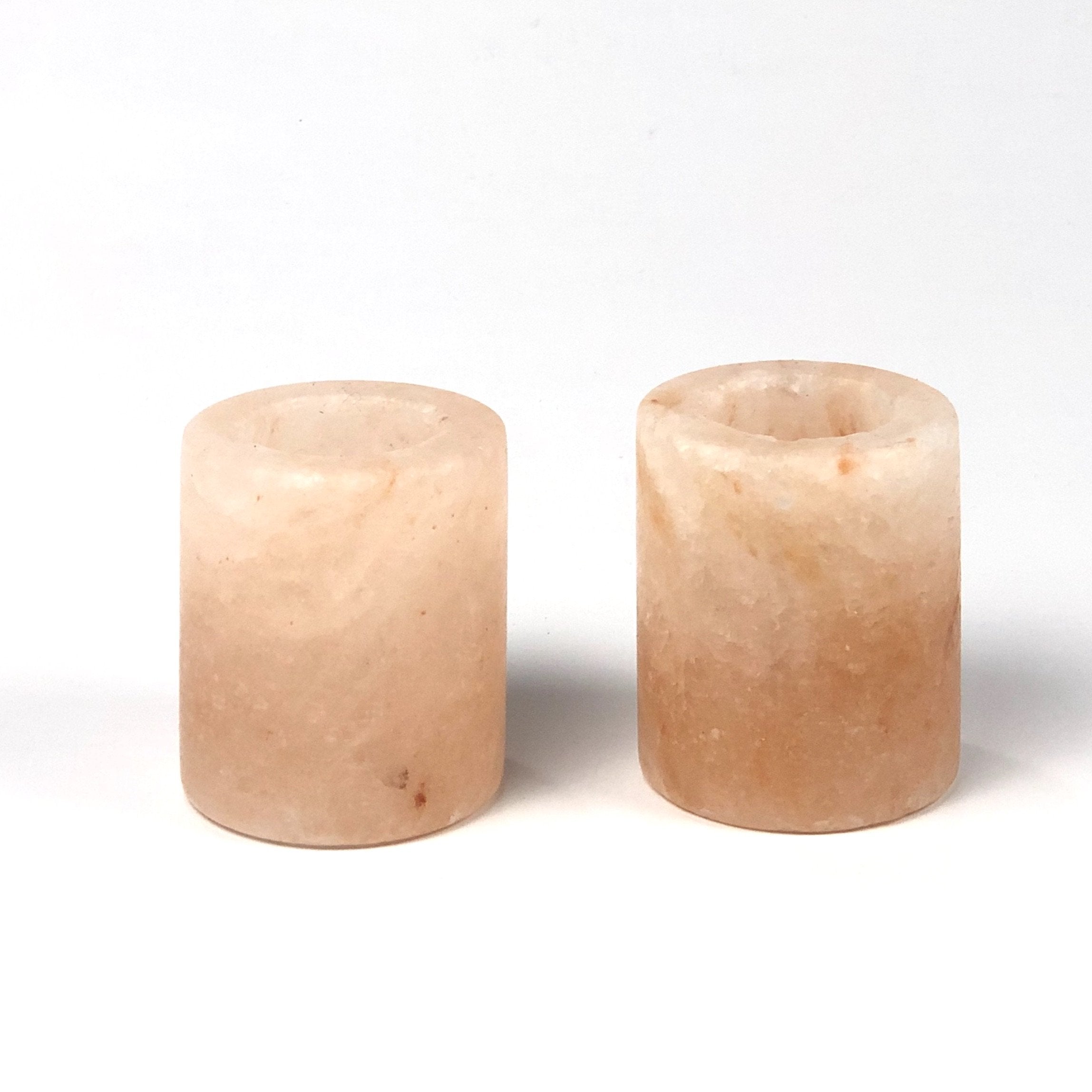 Himalayan Natural Pink Salt Candle Holder - Cylinder Shape - waseeh.com