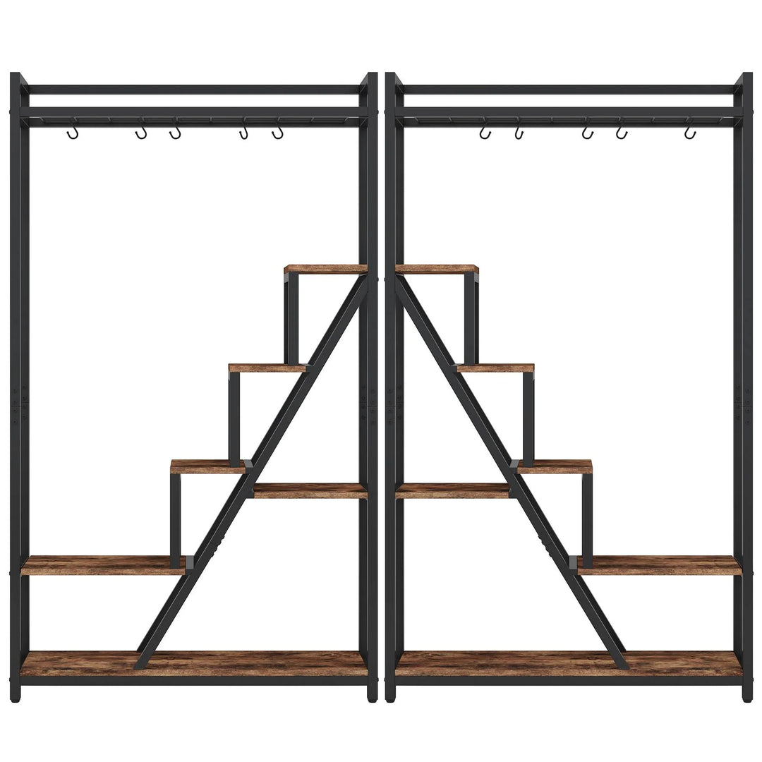 Verosan 7-Tier Plant Stand Tall Flower Plant Shelf with 5 S-Hooks