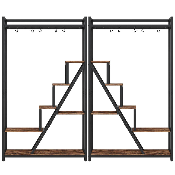 Verosan 7-Tier Plant Stand Tall Flower Plant Shelf with 5 S-Hooks