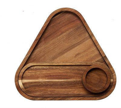 Triangle Shape Wooden Platter Tray