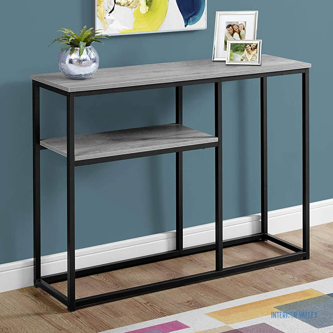 2-Tier Slim Console Table for Entryway with Open Storage Shelf | Furniture | Waseeh Pakistan
