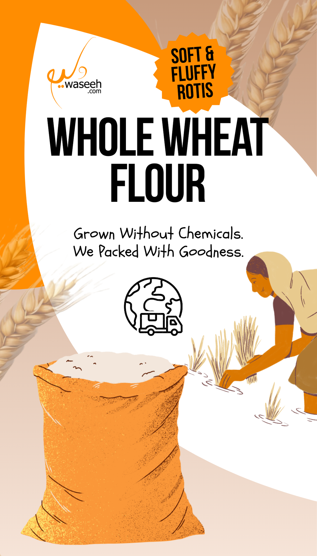 Waseeh Whole Wheat Flour - Atta