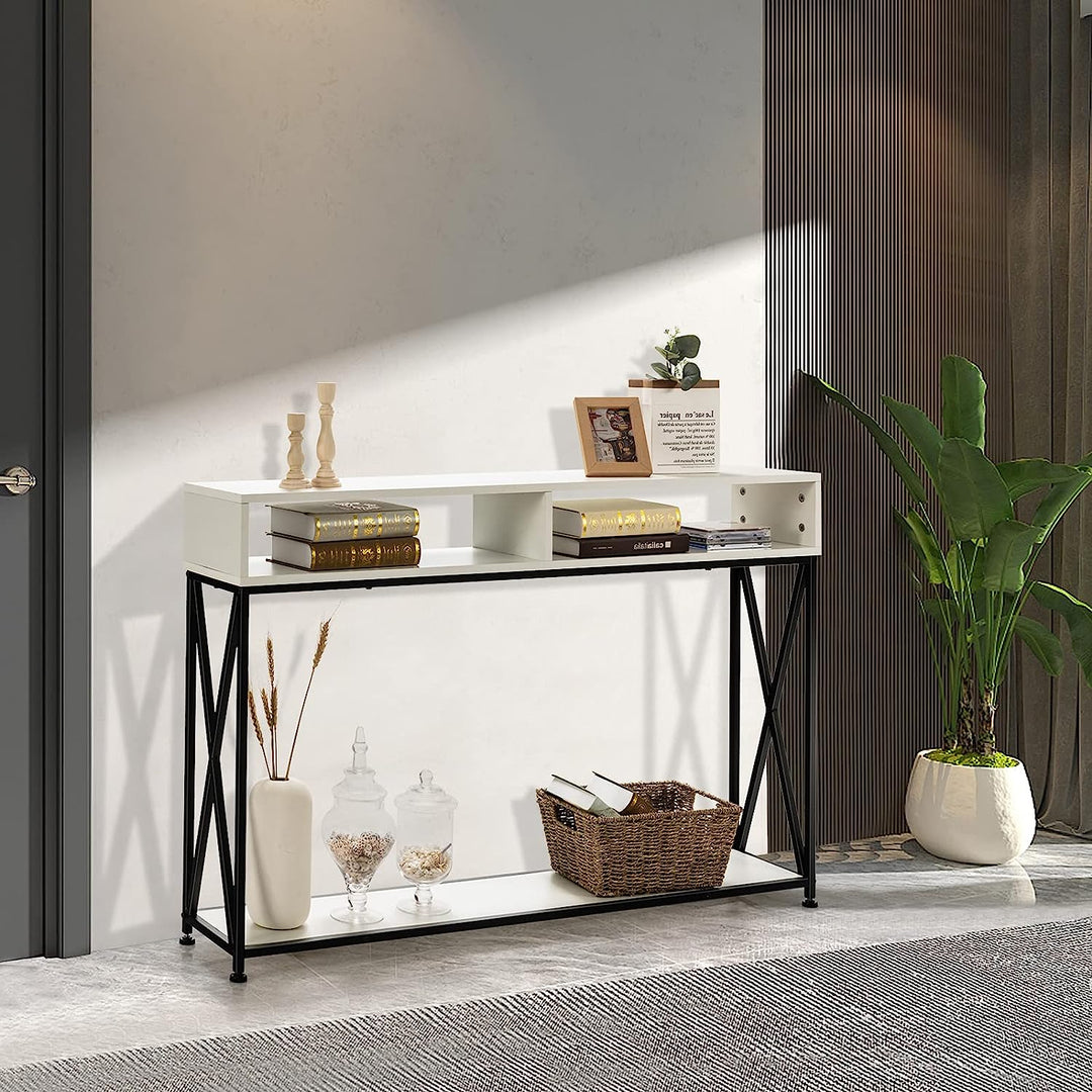 3-Tier Console Table Wood Sofa Table with Open Shelf | Furniture | Waseeh Pakistan