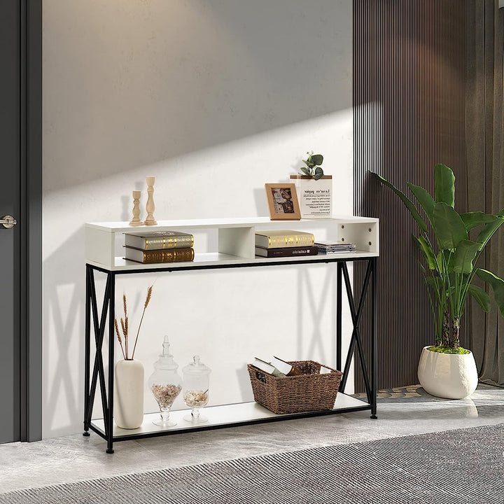 3-Tier Console Table Wood Sofa Table with Open Shelf | Furniture | Waseeh Pakistan