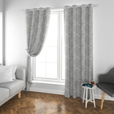 White & Grey Pattern Curtains