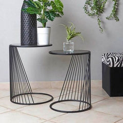 Drape Sin Living Lounge Side Center Nesting Tables (Set of 2)