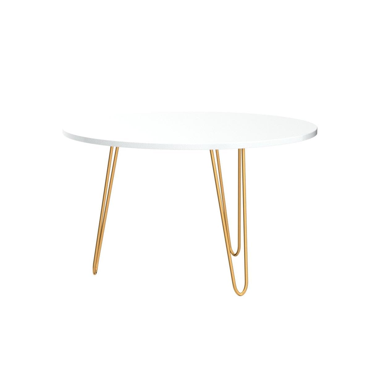 Anikaa Living Room Lounge Coffee Center Hairpin Legs Table mdf marble white
