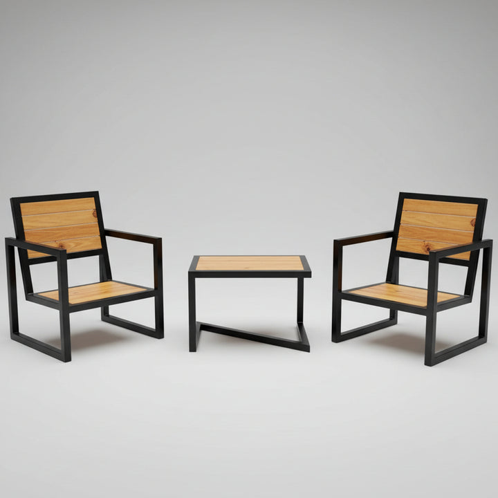 Burnziee Low End Lawn Outdoor Sturdy Chair Table Set (Set of 3) - Only in ISL &amp; LHR