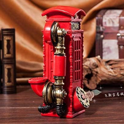 Loozie Vintage Telephone Booth Classic Look Home Decor