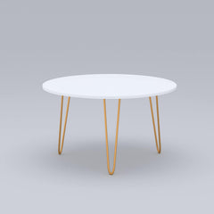 Anikaa Living Room Lounge Coffee Center Hairpin Legs Table mdf marble white