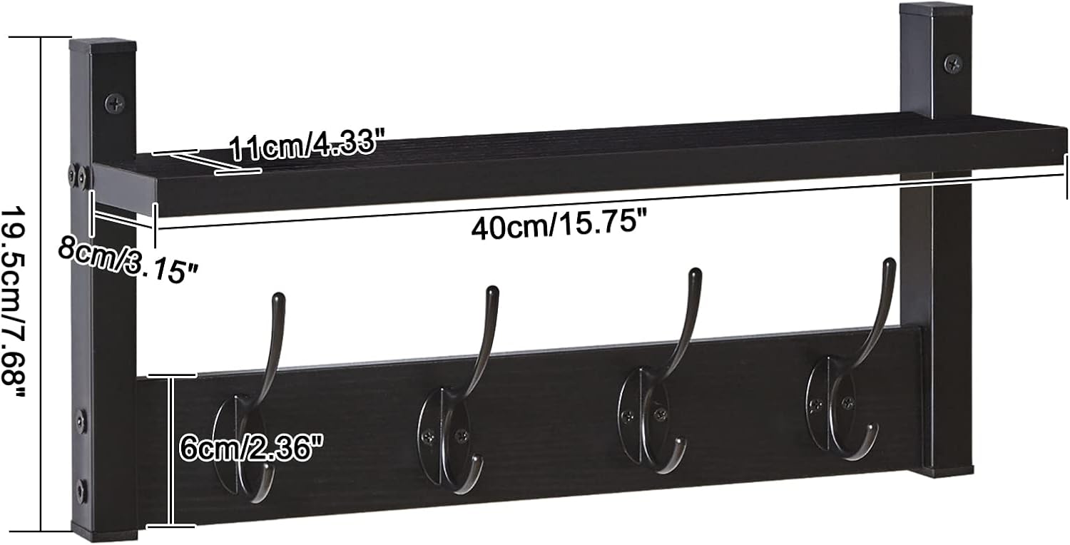 Esive Coat Keys Organizer Wall Mounted Floating Shelve