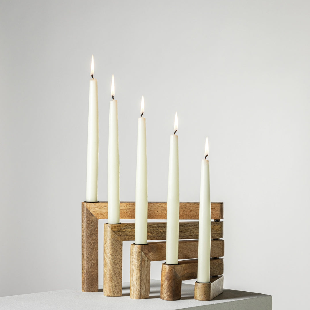 Bitato Wooden Candle Holder Table Stand Decor