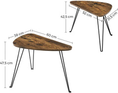Lotus Moon Living Lounge Coffee Center Nesting Tables (Set of 2)