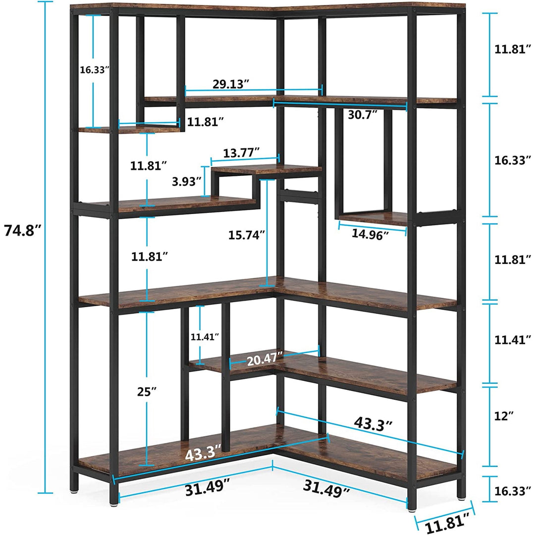 6 Shelf Sandine Corner Bookcase | Furniture | Waseeh Pakistan