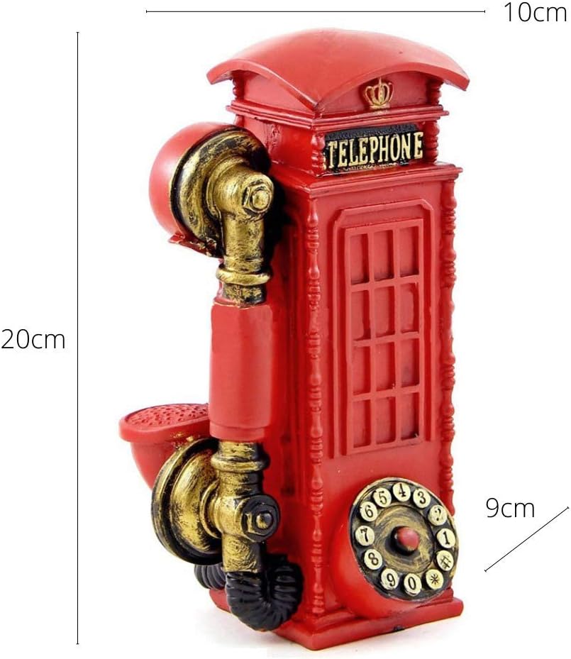 Loozie Vintage Telephone Booth Classic Look Home Decor