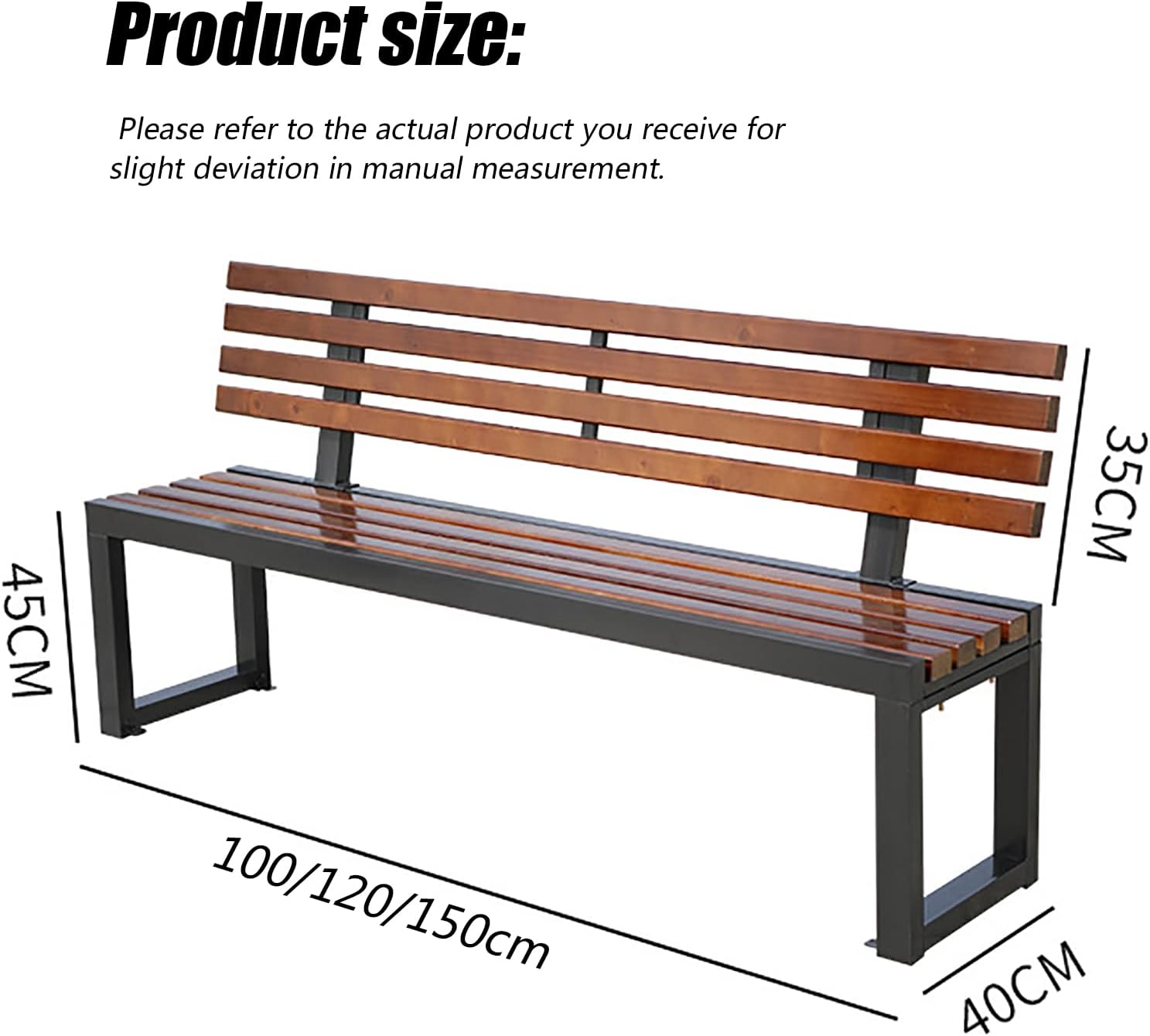 Kokozon Garden Sturdy Lawn Outdoor Bench