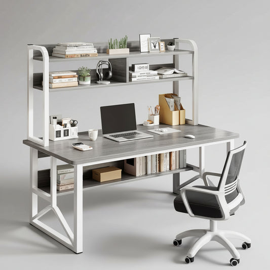 Liuzh Computer Desk Table Bookshelf Integrated Table - waseeh.com