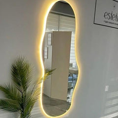 Minzimono LED Wall Hanging Living Lounge Wall Decor Mirror