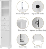 Merax Bathroom Cabinet Storage Shelve Tower