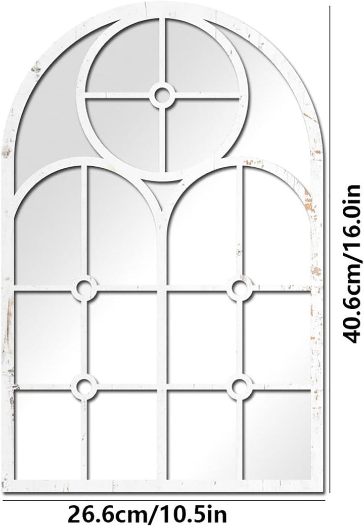 Adlo Farmhouse Arched Bedroom Living Room Wall Mirror