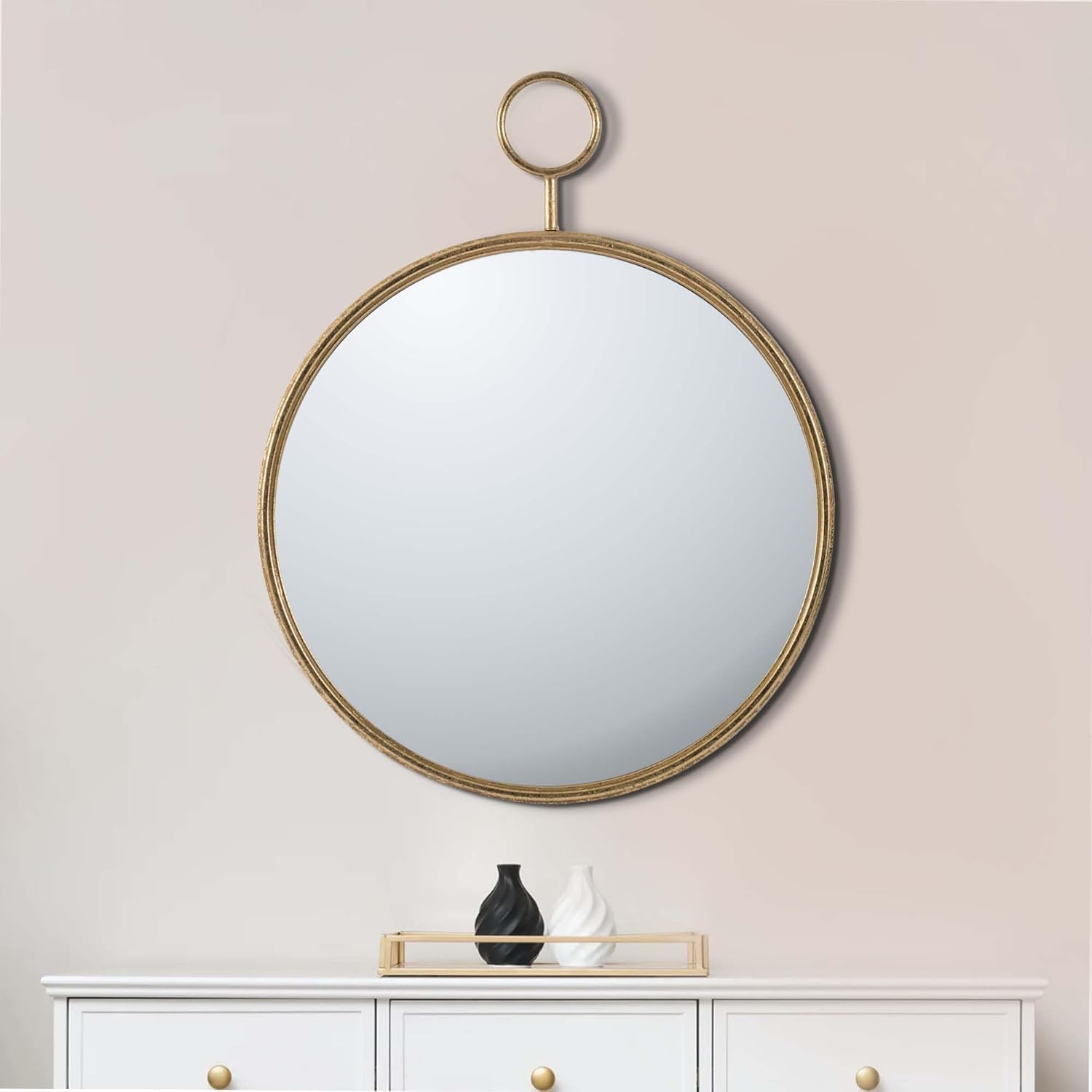 Benjara Hallway Entryway Living Bathroom Bedroom Wall Mirror Decor