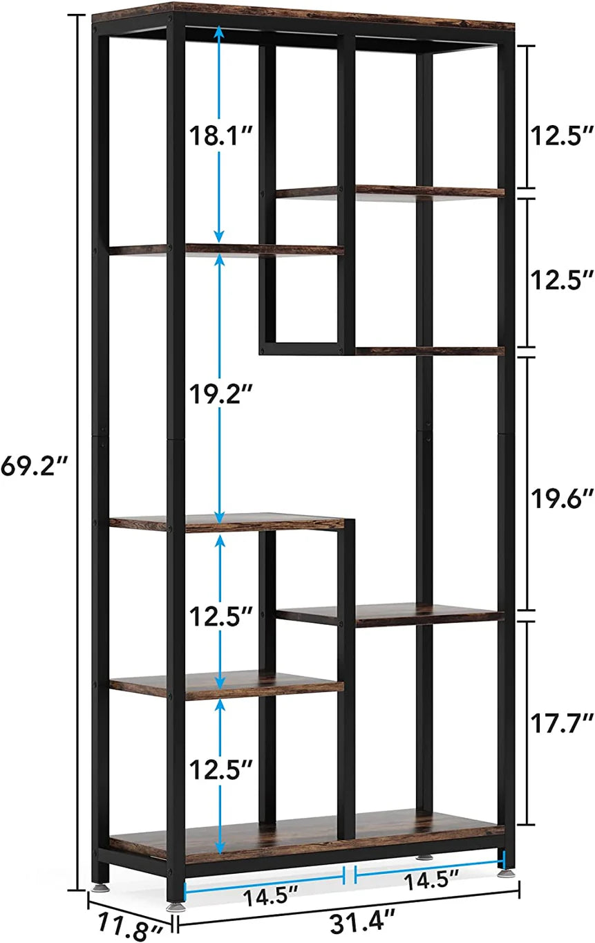 Dearen Living Lounge Bookcase Planter Organizer Rack