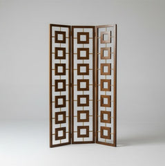 Famioo Foldable Floral Partition Room Jaali Divider Screen