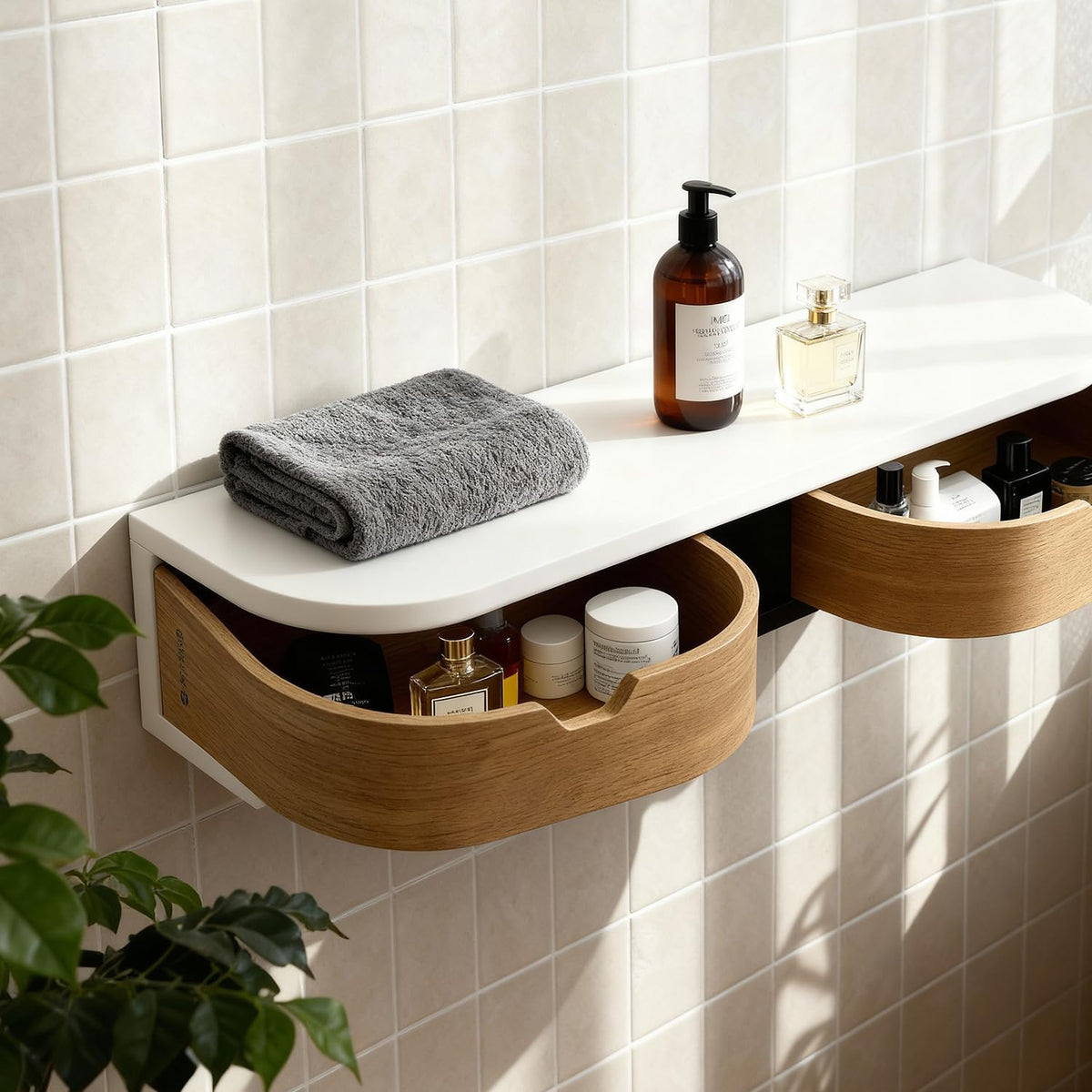 Gujike Drawer Living Lounge Bedroom Bathroom Floating Shelve