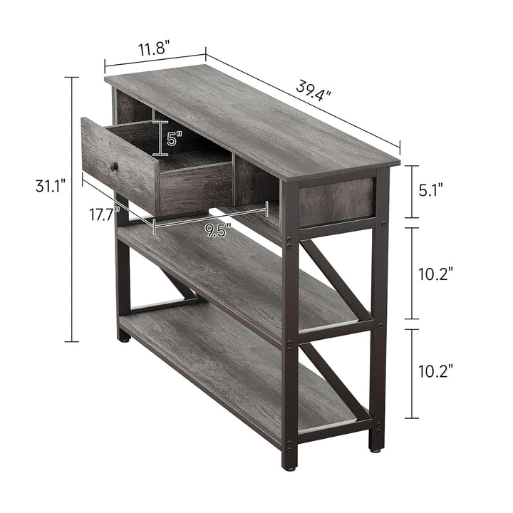Mexin Industrial Hallway Entryway Media Living Lounge Console Table