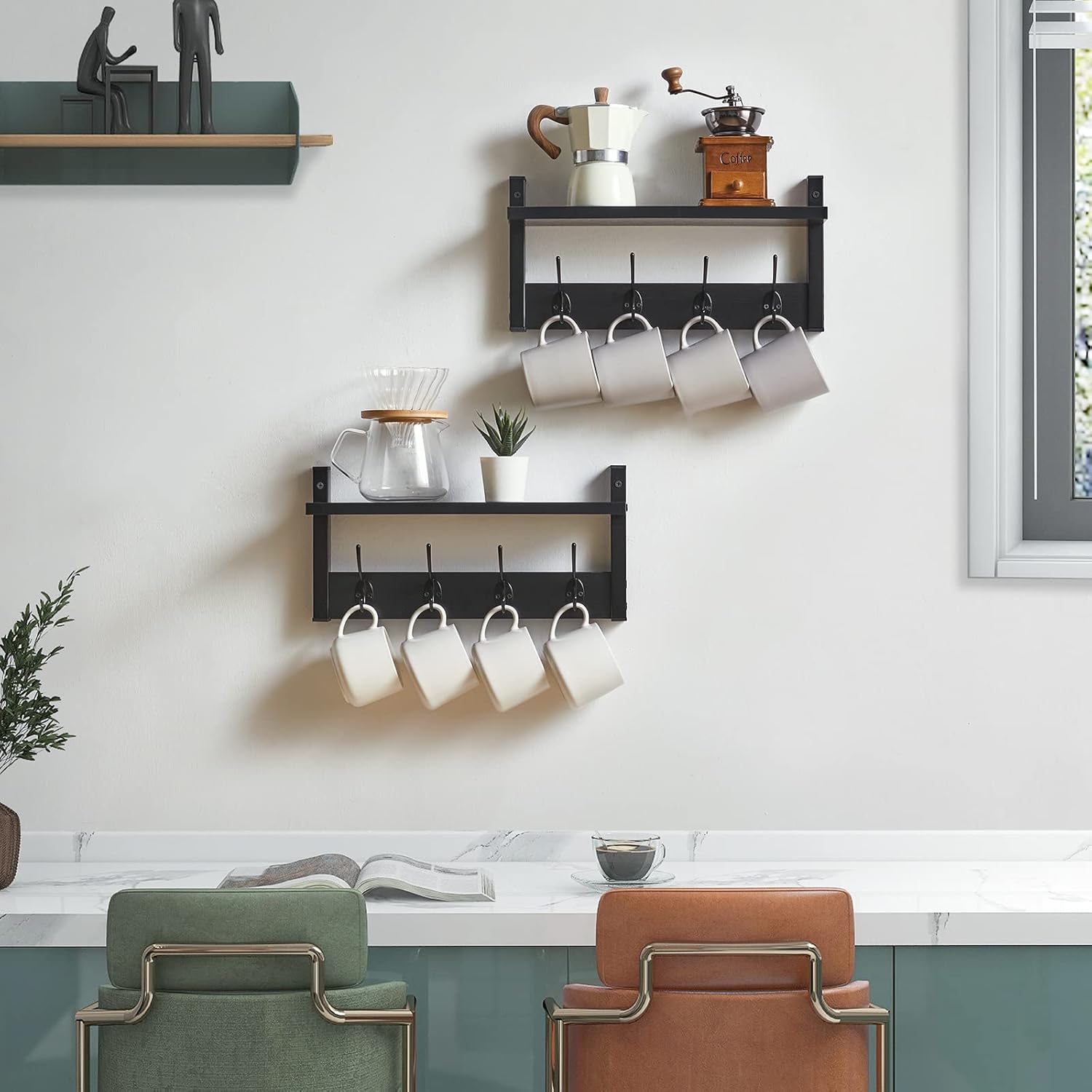 Esive Coat Keys Organizer Wall Mounted Floating Shelve
