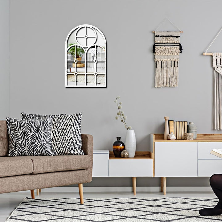 Adlo Farmhouse Arched Bedroom Living Room Wall Mirror