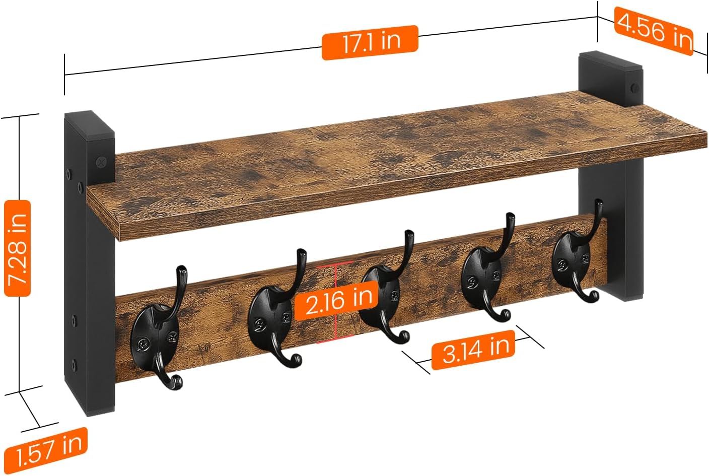 Homode Bathroom Bedroom Entryway Hanging Shelve