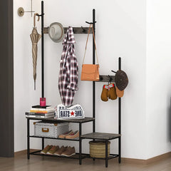 Progeny Tree Coat Shoe Bench Entryway Sturdy Organizer Storage Shelve Rack