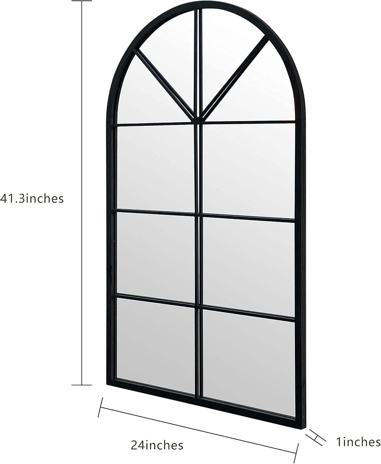 Smithin Mounted Hanging Arched Window Frame Home Decor Mirror